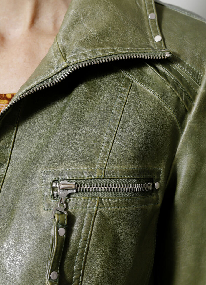 Jacke aus Lederimitat 