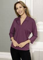 Poloshirt mit Teilungsnaht im Vorderteil BORDEAUX