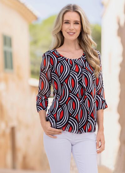 Tunika mit interessantem Dessin 