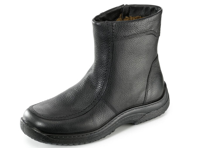 Stiefel mit echtem Lammfellfutter SCHWARZ