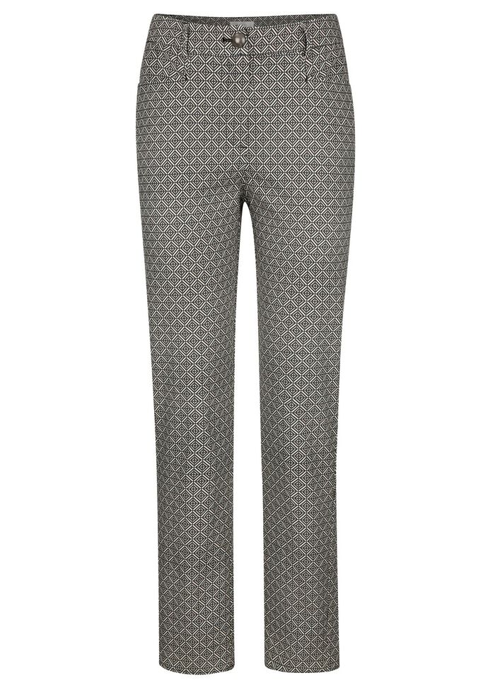 Hose in trendgenauer Dessinierung 