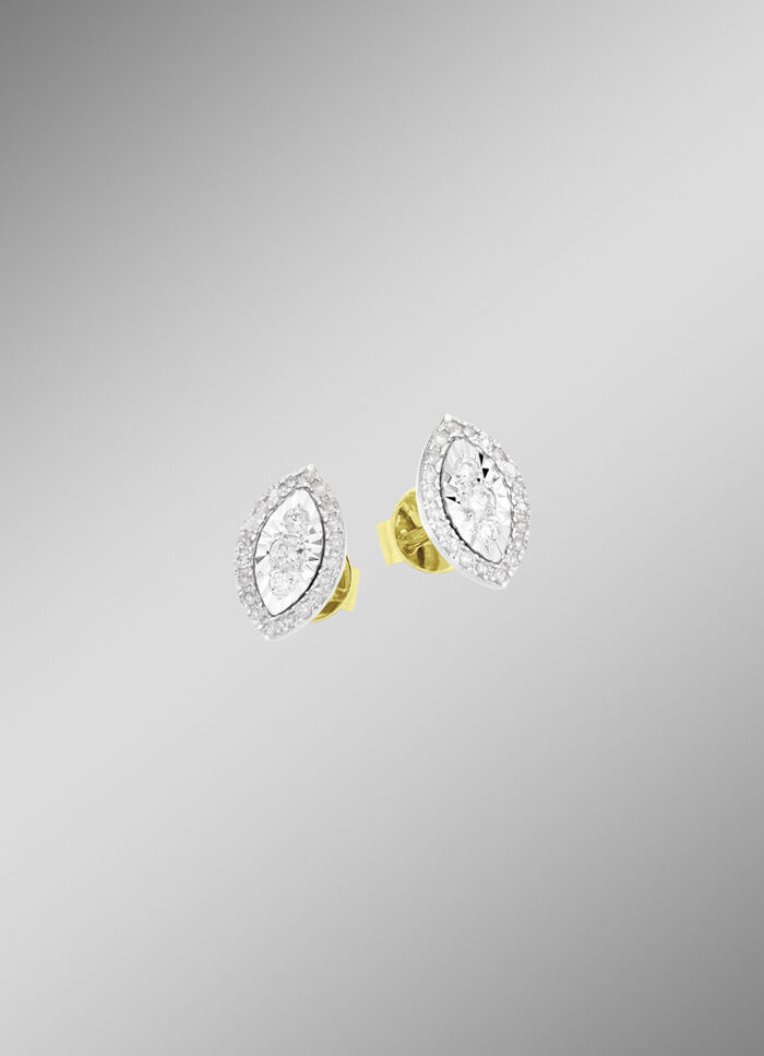 Ohrstecker mit 6 Brillanten und 40 Diamanten 