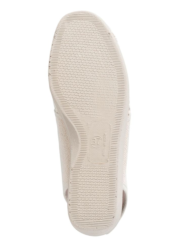 ELENA EDEN Sandale aus luftigem Meshmaterial und Textil mit Metallicschimmer HELLBEIGE