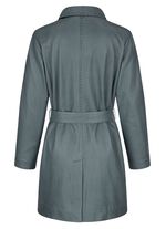 Lederkurzmantel mit Umlegekragen 