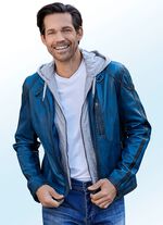 Lederkurzjacke mit abtrennbarem Sweateinsatz 
