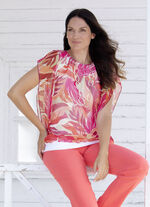 Poncho-Tunika mit eingearbeitetem Top 