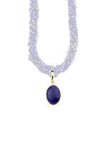 Vergoldeter Anhänger mit Lapislazuli 