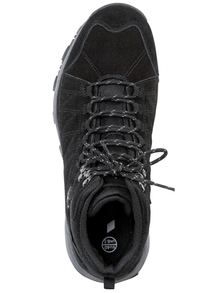 Stiefelette mit gummierten Eins&auml;tzen SCHWARZ