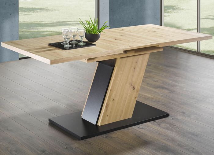 Essgruppe, 5-teilig, in modernem Design ARTISAN EICHE-ANTHRAZIT