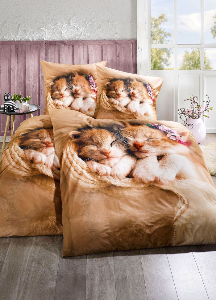 "Dobnig" Bettw&auml;sche mit Katzenkindern 