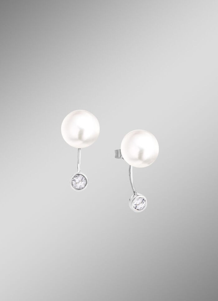 Klassische Ohrstecker mit Süßwasser-Zuchtperlen 