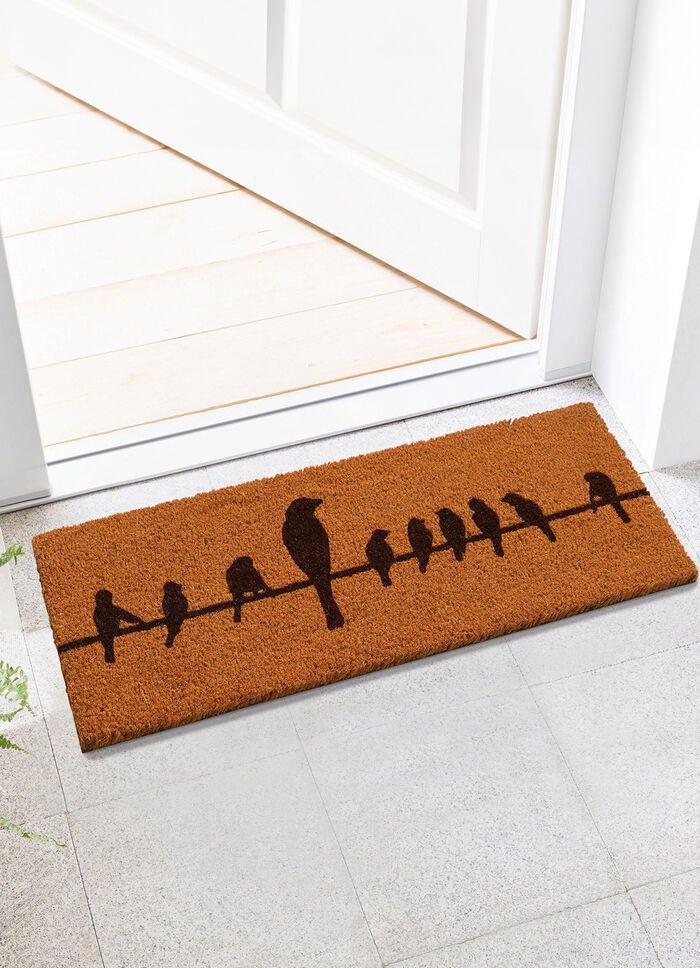 Fu&szlig;matte mit rutschfester Gummir&uuml;ckseite BRAUN