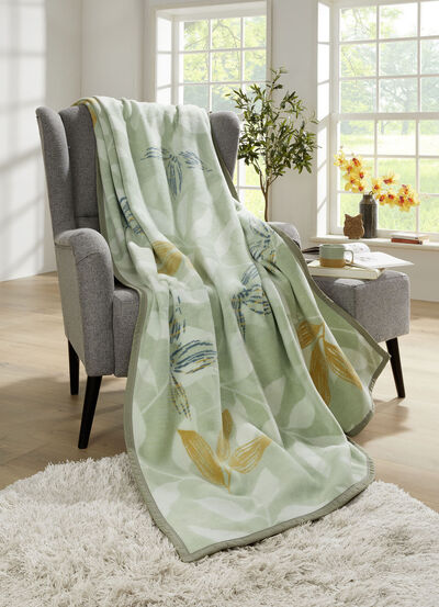 Schlafdecke mit Veloursbandeinfassung 