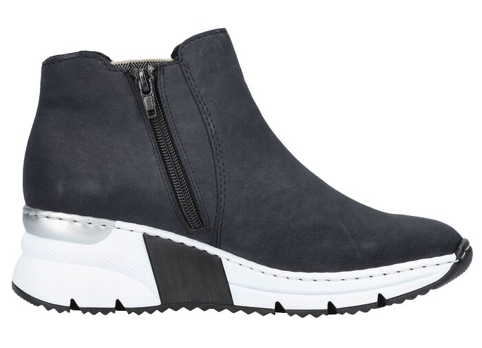 Rieker, modische Damen-Boots, Weite G, mit Rei&szlig;verschluss DUNKELBLAU