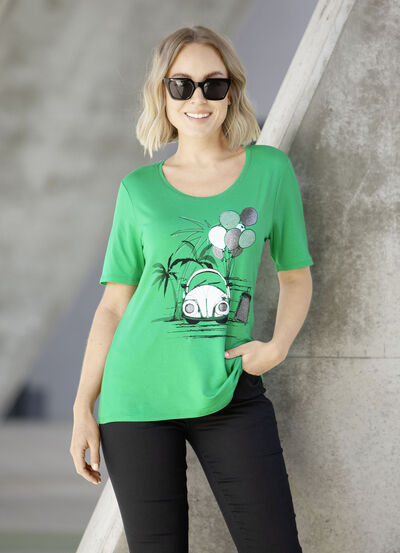 Shirt mit Flatlock-Naht in 2 Farben 