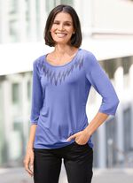 Shirt mit Plättchenzier in 2 Farben FLIEDER