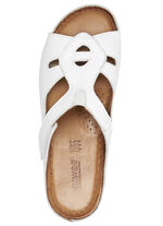 Gemini Pantolette mit dekorativem Gummizug WEISS