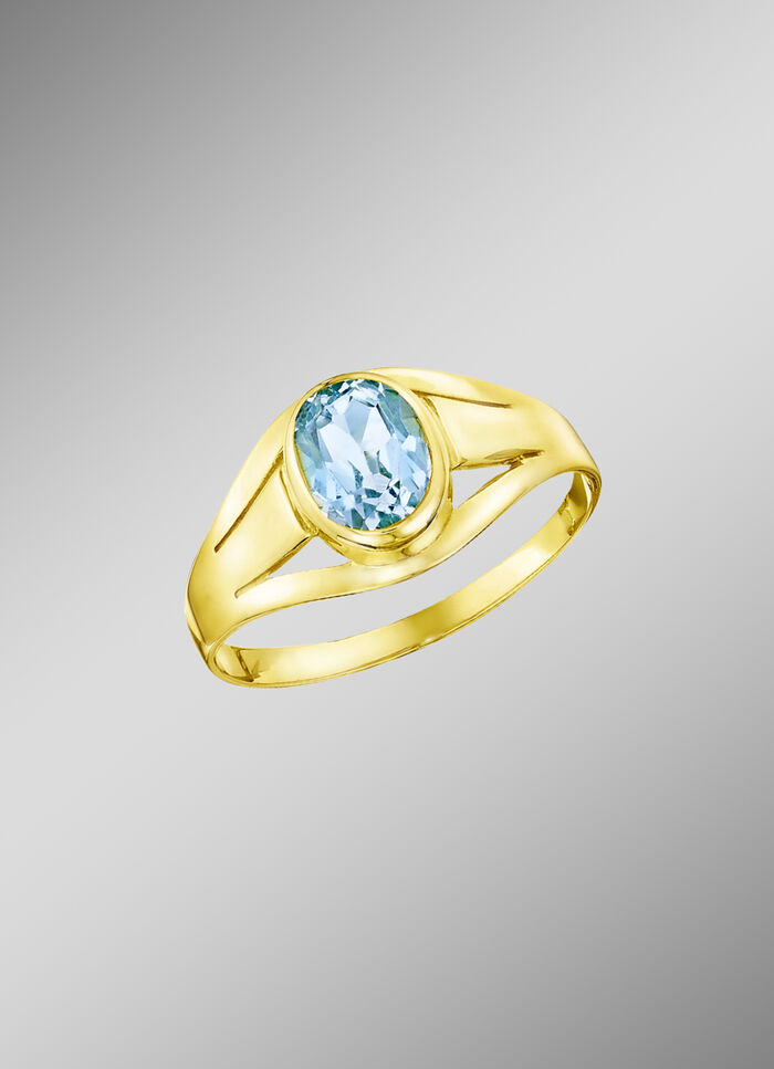 Damenring mit Blautopas 