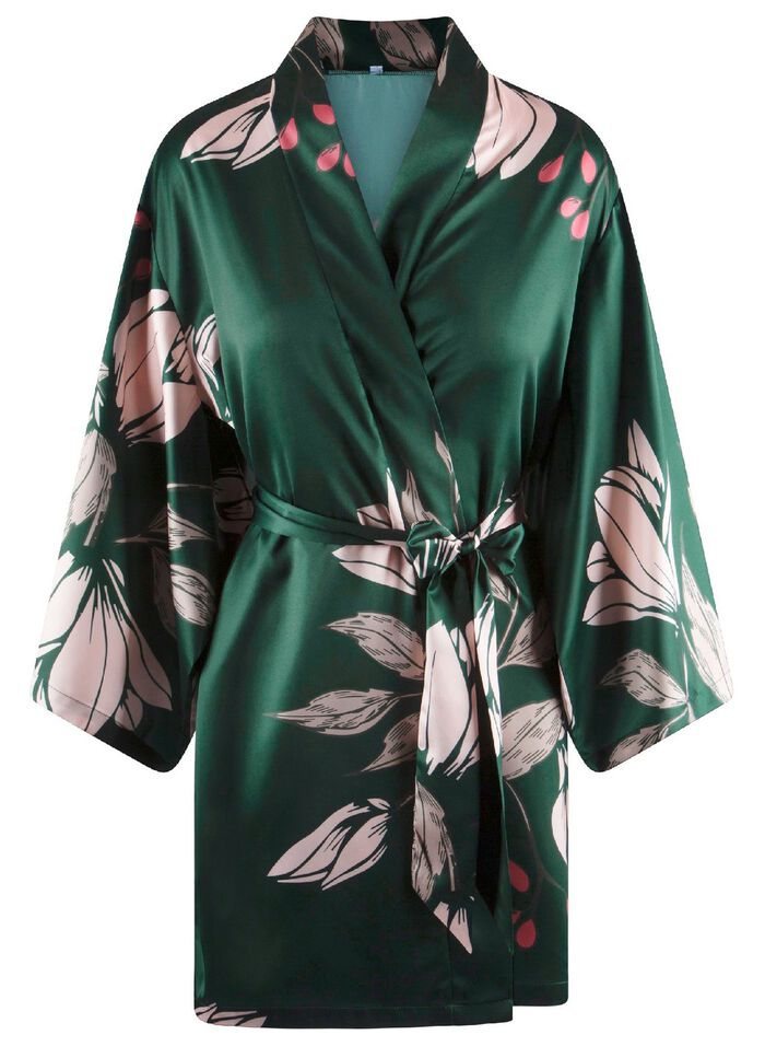 LingaDore Hausmantel in Kimonoform mit buntem Druckdessin 