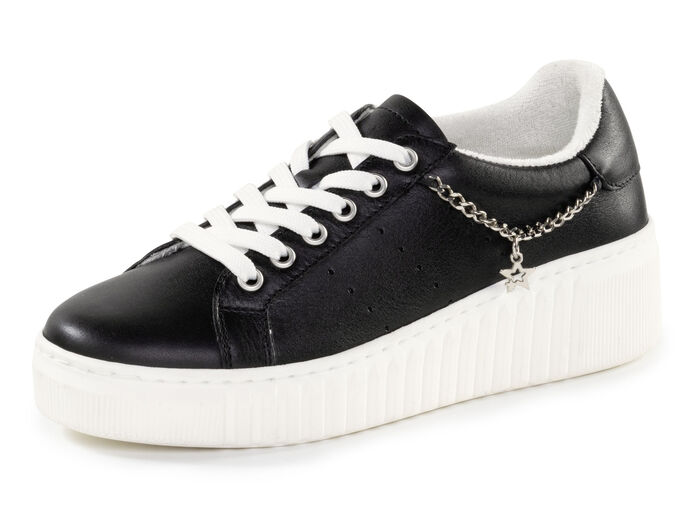 ELENA EDEN, stylische Damen-Sneaker, Weite G, herausnehmbares Fußbett SCHWARZ