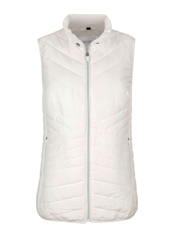 Steppweste mit Kontrastpaspelierung 