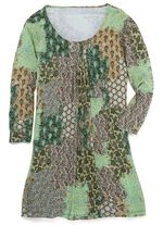 Longshirt mit F&auml;ltelung im Vorderteil in 3 Farben 