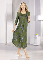 Laurina Nachthemd, knöchellang mit großzügiger Motivspitze  