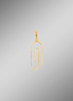 B&uuml;roklammer-Anh&auml;nger mit 8 Diamanten 