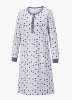 Zweierpack Nachthemden, Langarm mit Knopfleiste und B&uuml;ndchen FUCHSIA/FLIEDER