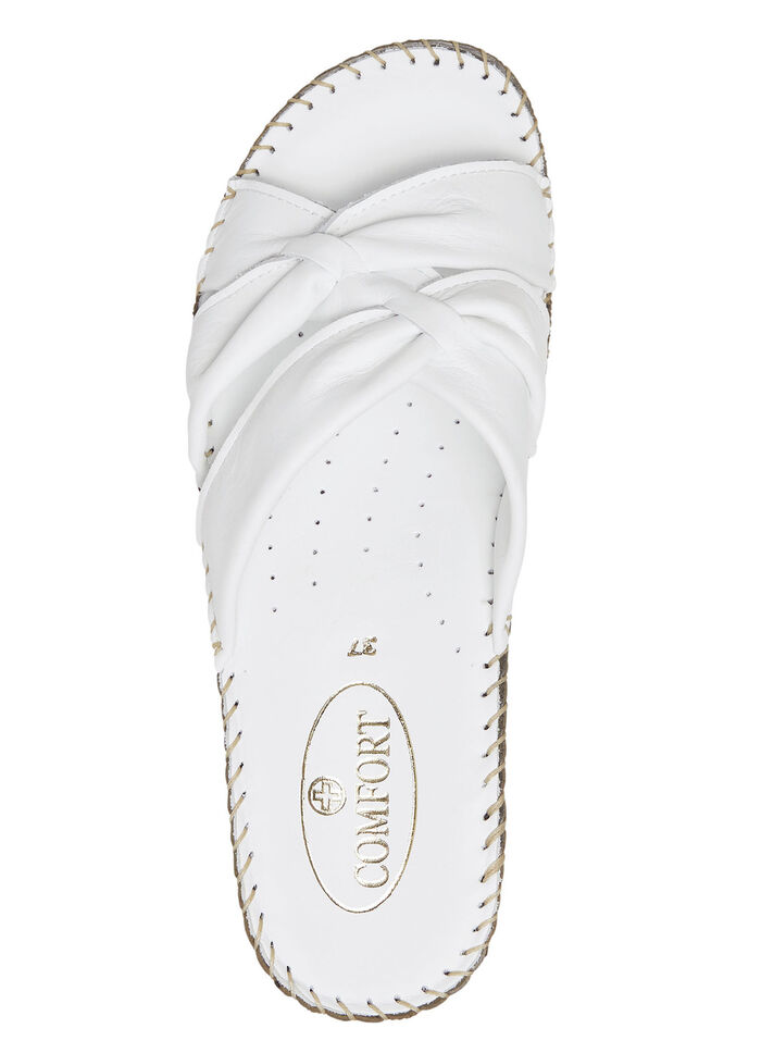 ELENA EDEN Schlauchriemchen-Pantolette WEISS