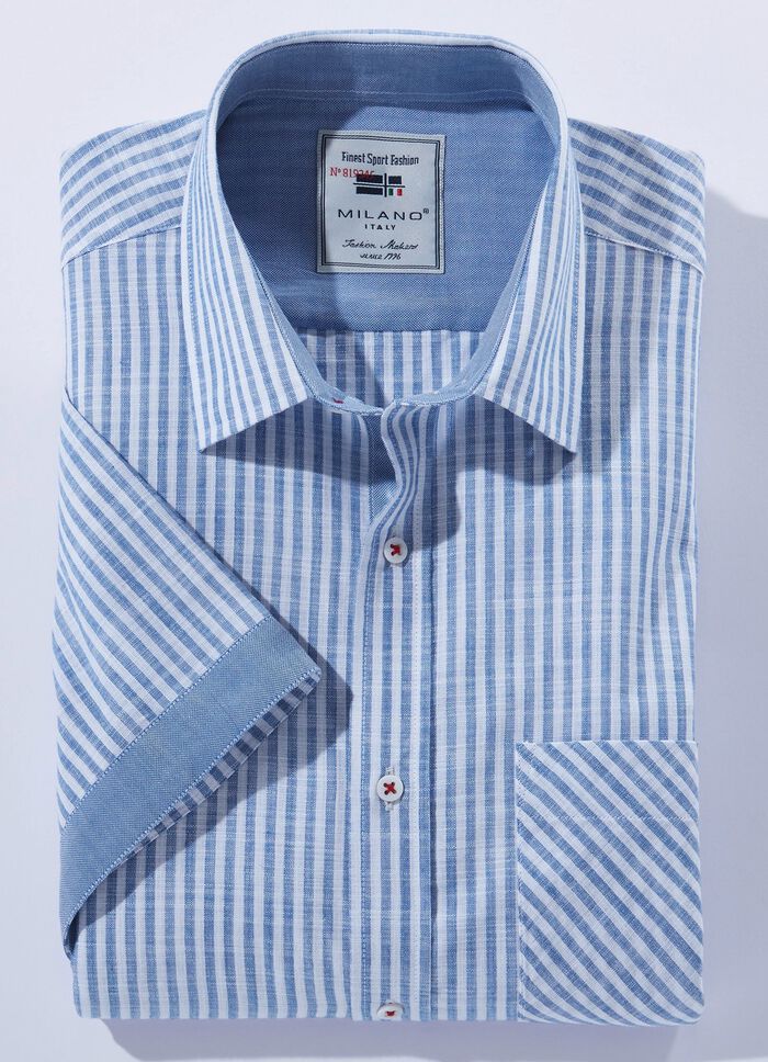 Gestreiftes "Milano Italy"-Hemd in 4 Farben 