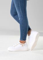 ELENA EDEN, stylische Damen-Sneaker, Weite G, herausnehmbares Fu&szlig;bett WEISS