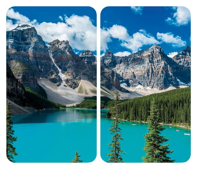 Herdabdeckplatten Bergsee, 2er-Set 
