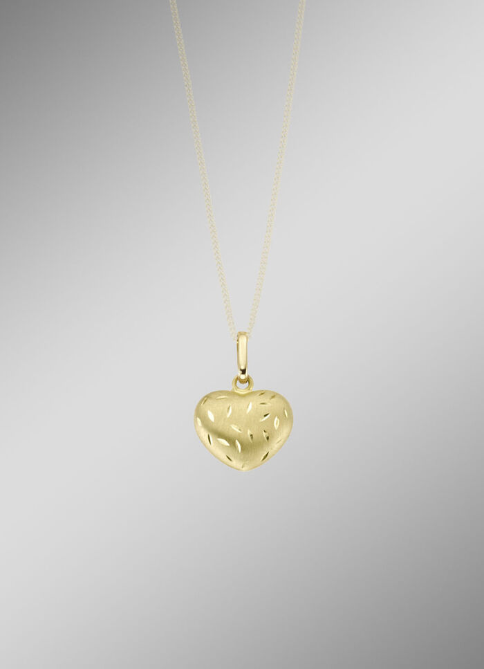 Herz-Anhänger mit strukturierter Vorderseite 