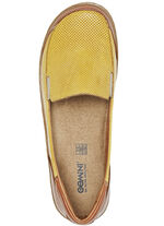 Gemini Slipper mit seitlich eingesetzten Gummiz&uuml;gen GELB-BRAUN