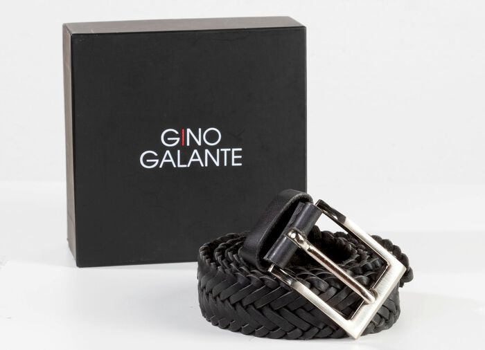 GINO GALANTE, eleganter Herren-G&uuml;rtel inkl. Box, 3 cm breit SCHWARZ