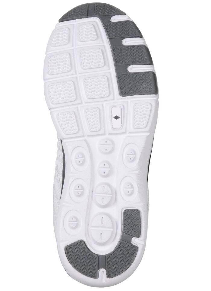 Sneaker aus effektvoll dessiniertem Textilmaterial EISGRAU-WEISS