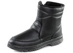 Stiefelette mit Knitter-Struktur SCHWARZ