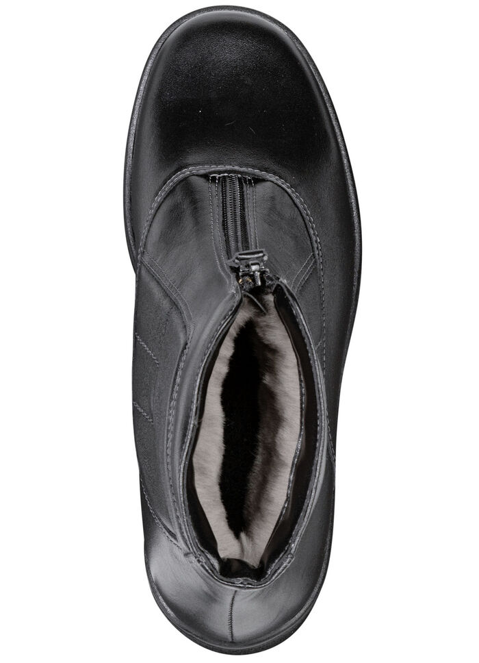 ELENA EDEN, gefütterte Damen-Stiefeletten, Winterschuhe, Weite H, mit Lammfell SCHWARZ