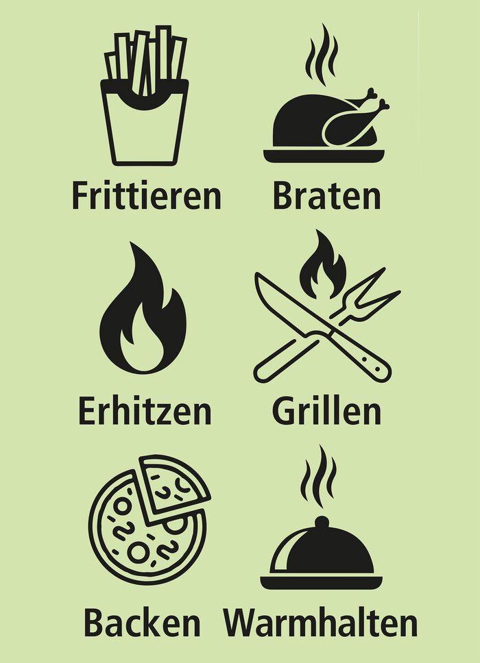 Digitale Hei&szlig;luftfritteuse mit LED-Touch-Display 