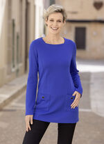 Sweatshirt mit Karre&eacute;ausschnitt 