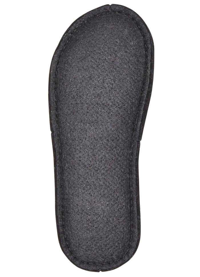 Klassiche Damen-Hausschuhe, Weite H, mit niedlicher Katzen-Applikation HELLGRAU