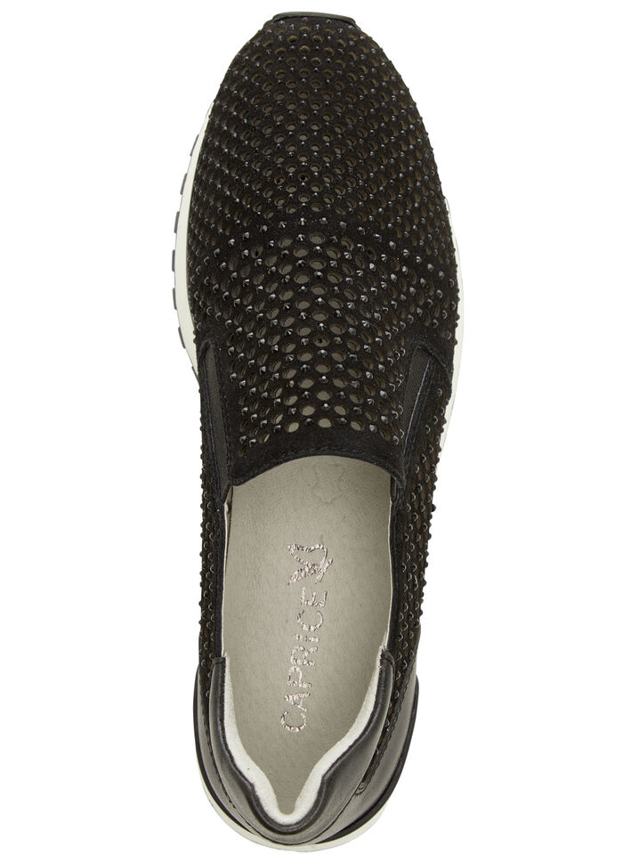 Caprice Slipper mit Glitzersteinchen SCHWARZ