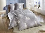 Edel-Feinbiber Bettwäsche-Garnitur aus Baumwolle GRAU