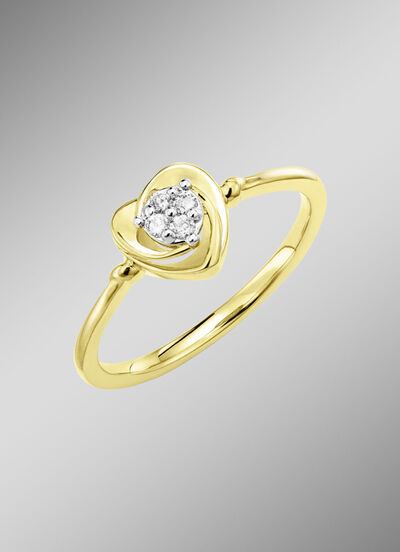 Wundervoller Damenring in Herzform 