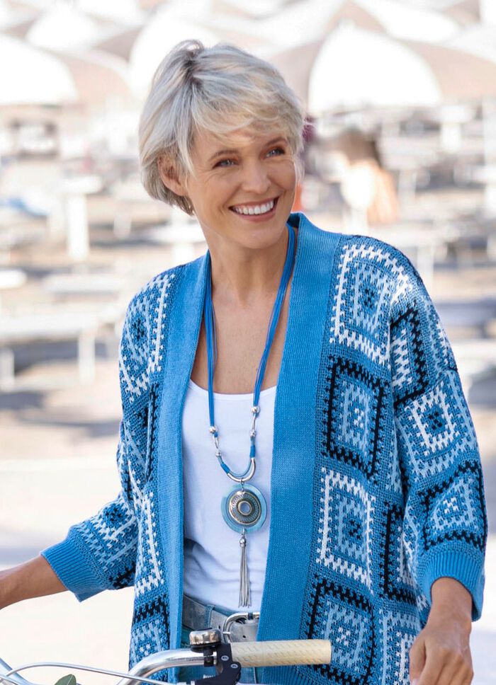 Angesagte Kordelkette mit Royal-blauem Anh&auml;nger 