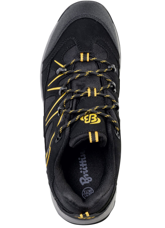 Schn&uuml;rschuh mit gummierten Bes&auml;tzen SCHWARZ-GELB