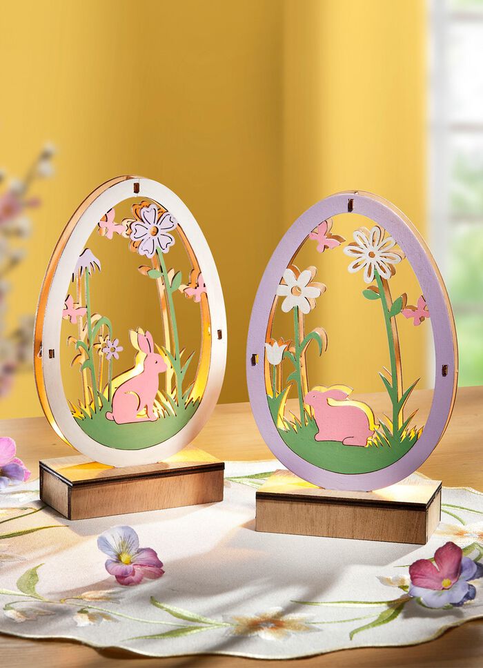 Beleuchtetes Osterei, 2er-Set, batteriebetrieben 