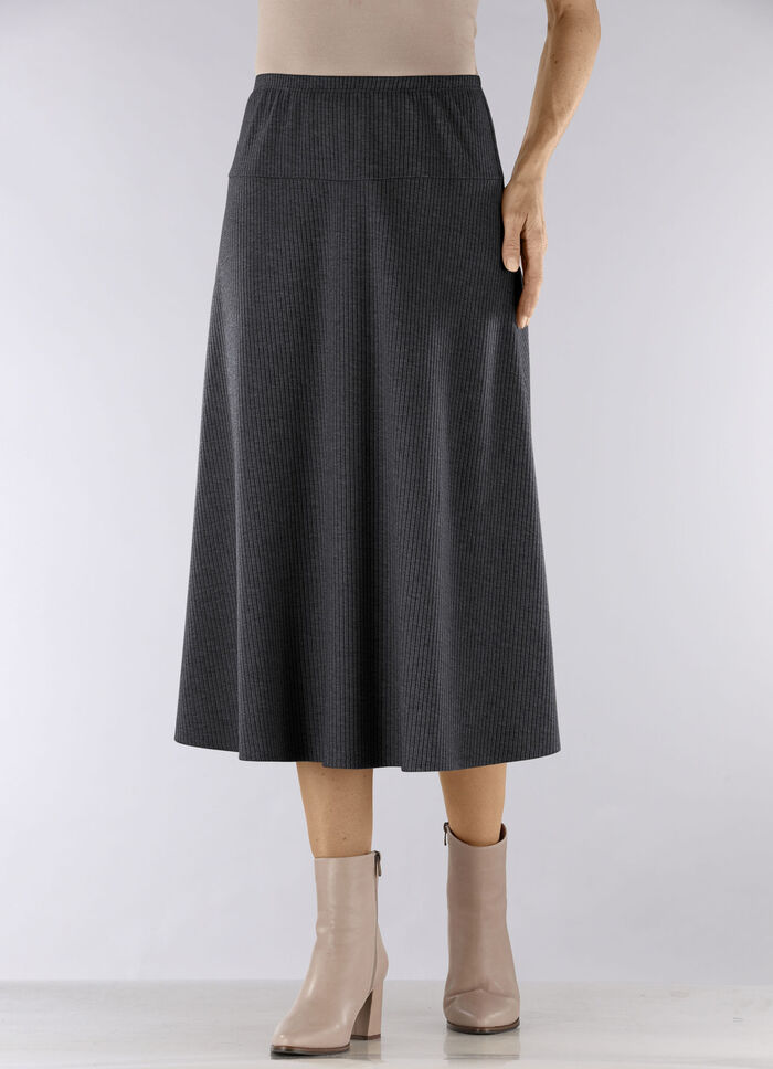 Rock in bequemer Schlupfform ANTHRAZIT MELIERT