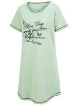 Zweierpack Nachthemden, Kurzarm mit Rundhals 1X KORALLE, 1X JADEGR&Uuml;N